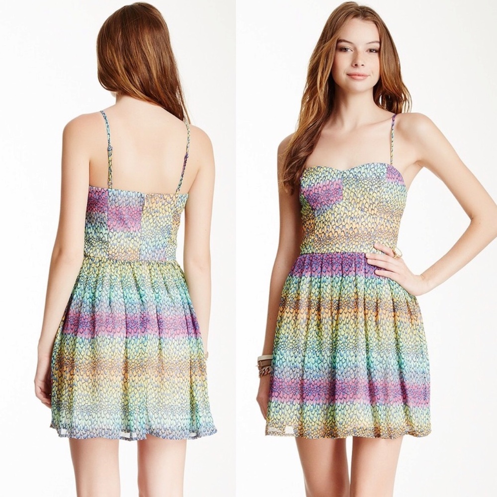 BB Dakota Neon Bustier Mermaid Dress - Picture 1 of 8